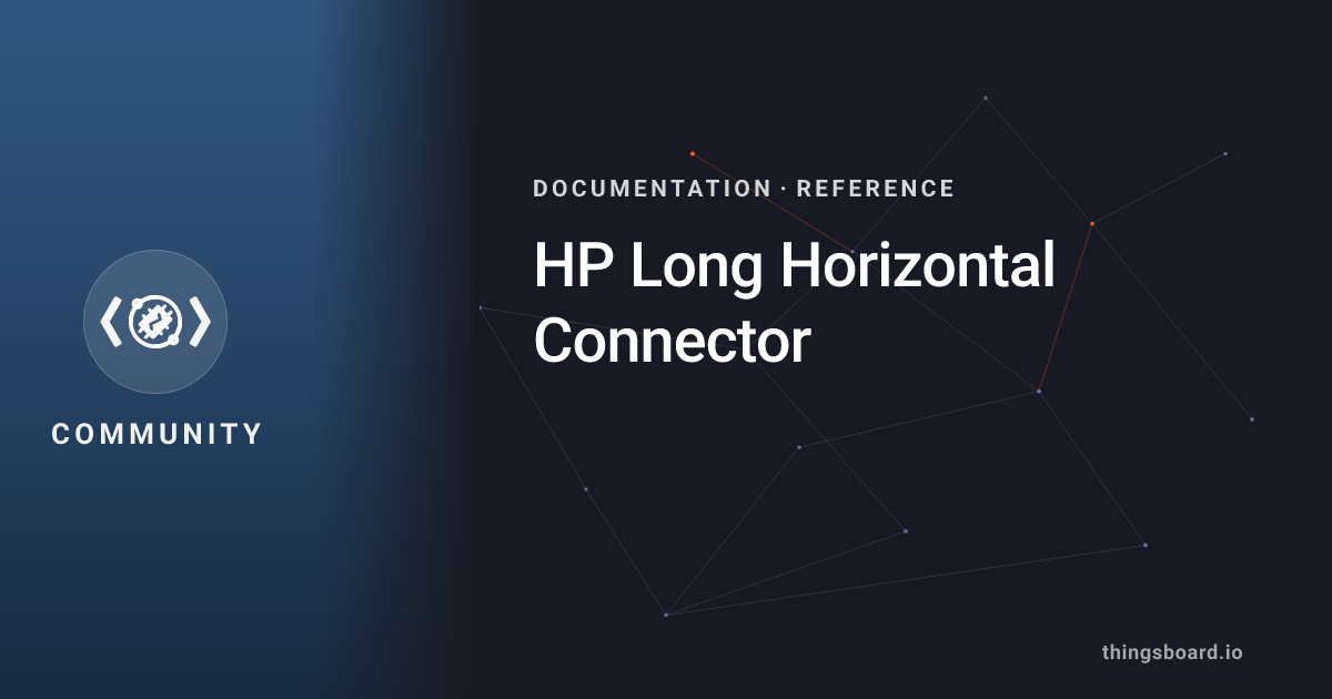 HP Long Horizontal Connector | Docs | ThingsBoard