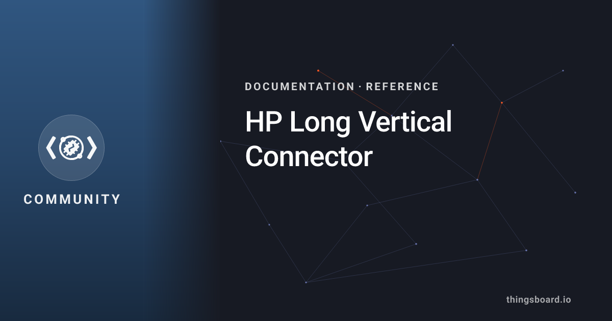 HP Long Vertical Connector | Docs | ThingsBoard