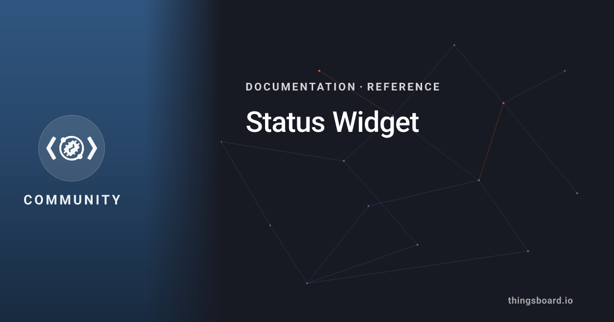 Status Widget | Docs | ThingsBoard