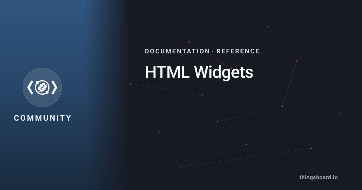 HTML widgets | Docs | ThingsBoard