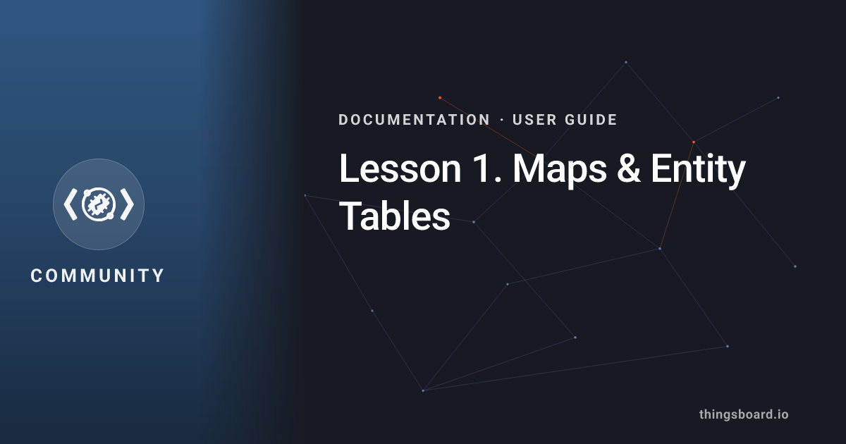 Lesson 1. Maps & Entity Tables | Docs | ThingsBoard